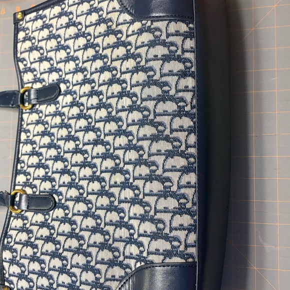 Dior Navy Monogram Tote Bag - Picture 2 of 6